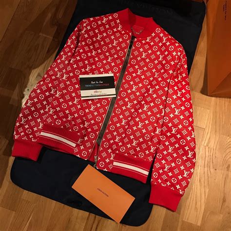 replica supreme lv jacket|louis vuitton supreme jacket price.